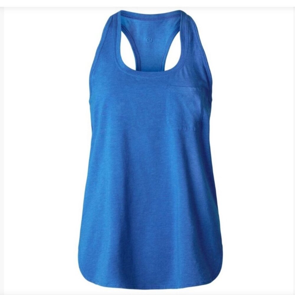 Lululemon Yogi Racer Back III Heathered Regal Blue